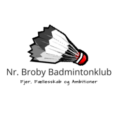 Logo Nr. Broby Badmintonklub - sort 2023